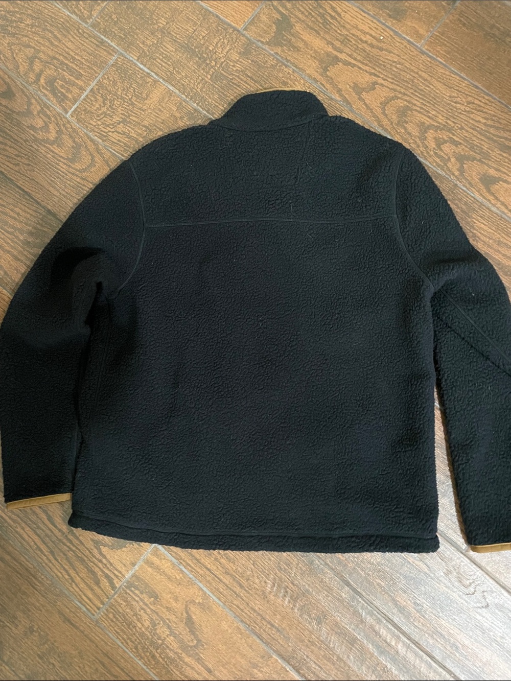 Carhartt Relaxed Fit Fleece Pullover for Men - Black size medium quarter snap - Picture 5 of 6